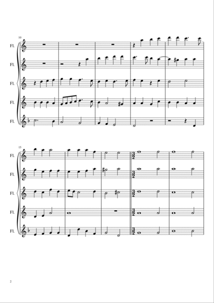 Lieta più dell'usato (Il prima libro de madrigali a cinque voci) 3 octobre 1573 Woodwind Quintet scores gallery preview page 2