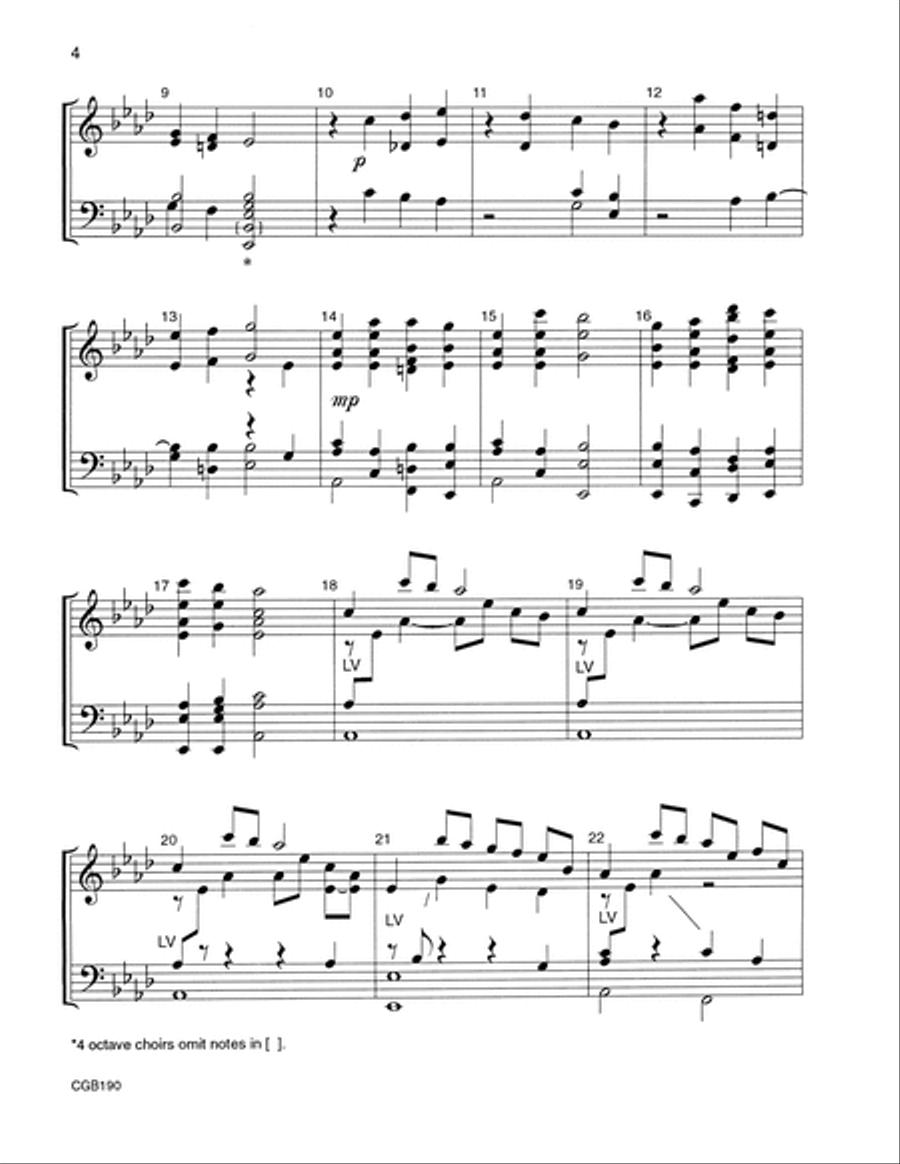 Come to Calvary's Holy Mountain (Handbell Score) Handbell Choir scores gallery preview page 4