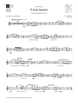 Il mio tesoro (from Don Giovanni) (Grade 3 List A1 from the ABRSM Clarinet syllabus from 2022)
