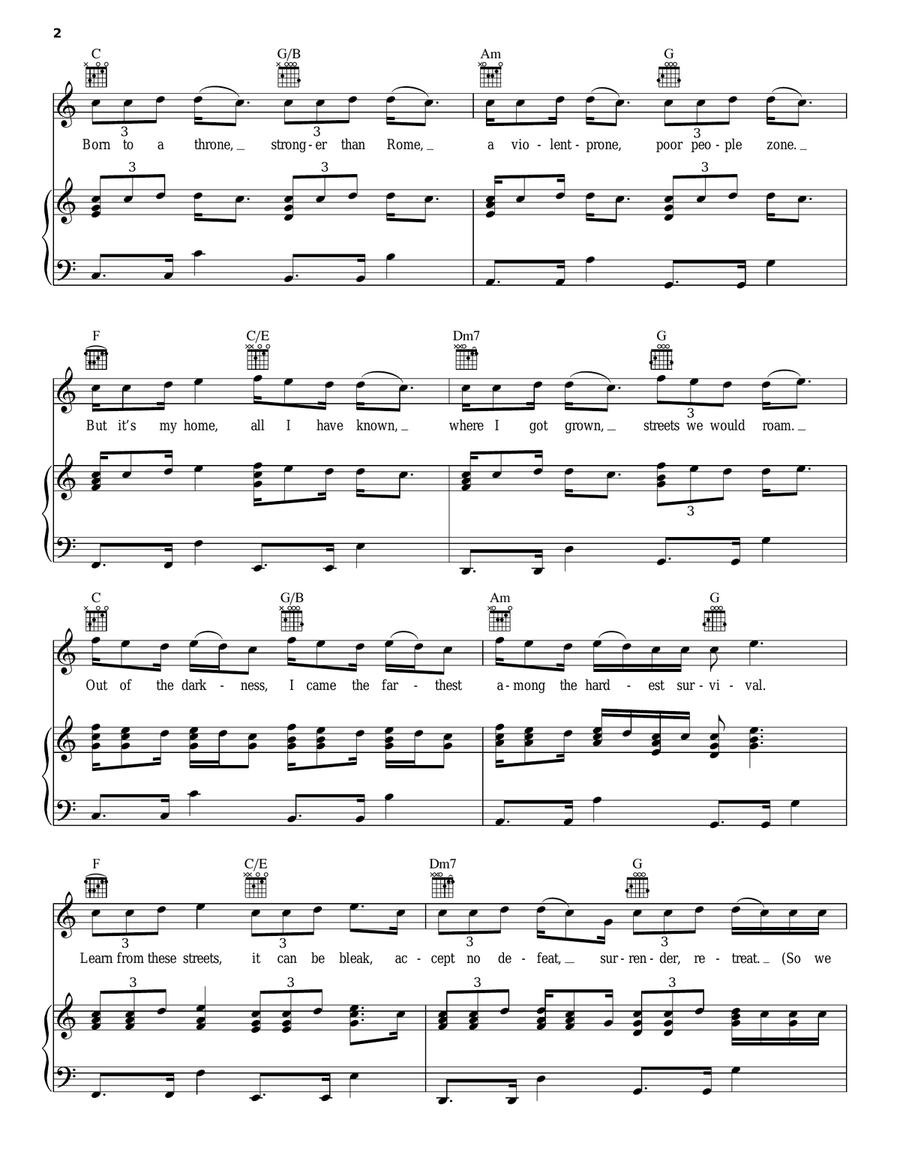 Wavin' Flag (Coca-Cola Celebration Mix) (2010 FIFA World Cup Anthem) Piano, Vocal, Guitar scores gallery preview page 2