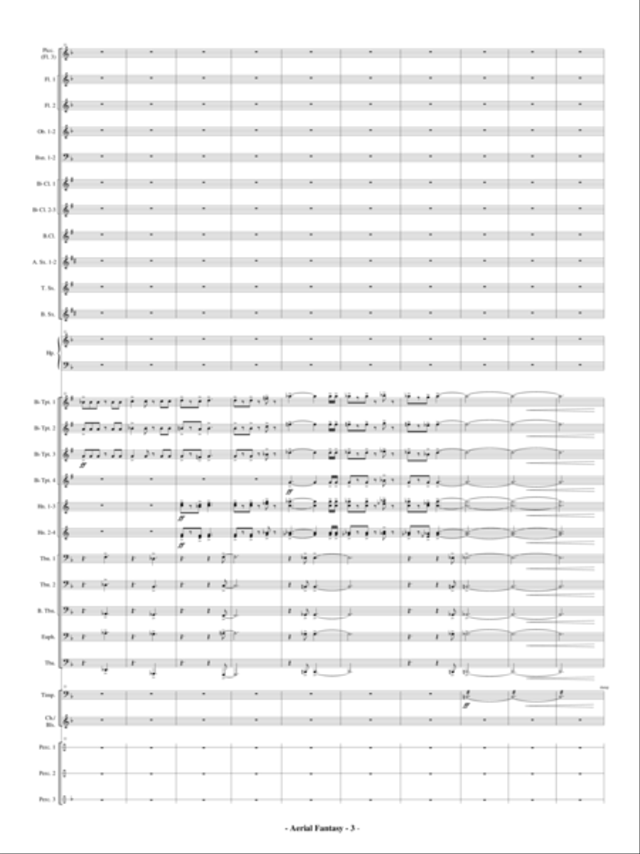Aerial Fantasy Aerial Fantasy Concert Band scores gallery preview page 4