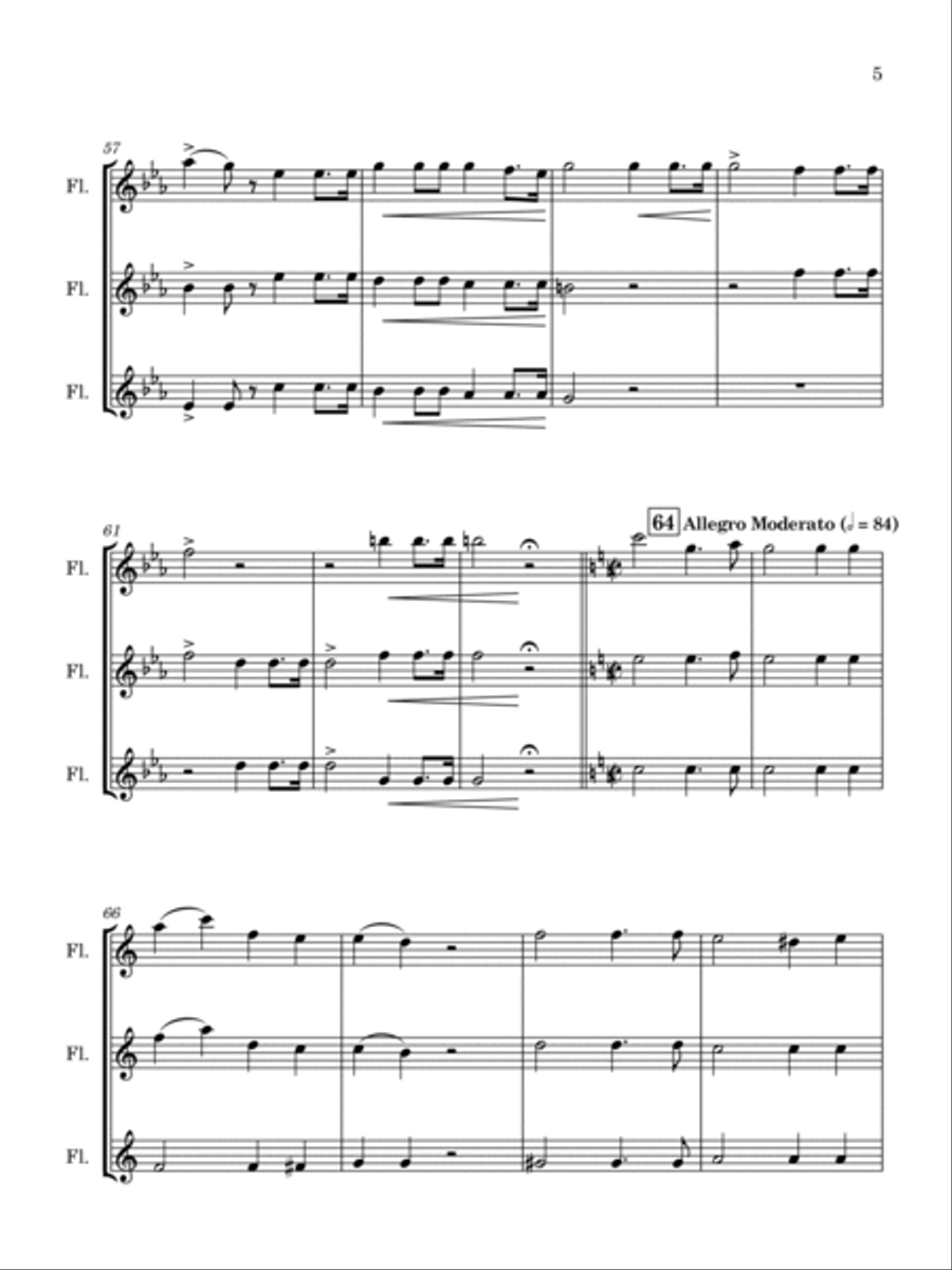 Avril (for Flute Trio) Flute Trio scores gallery preview page 6