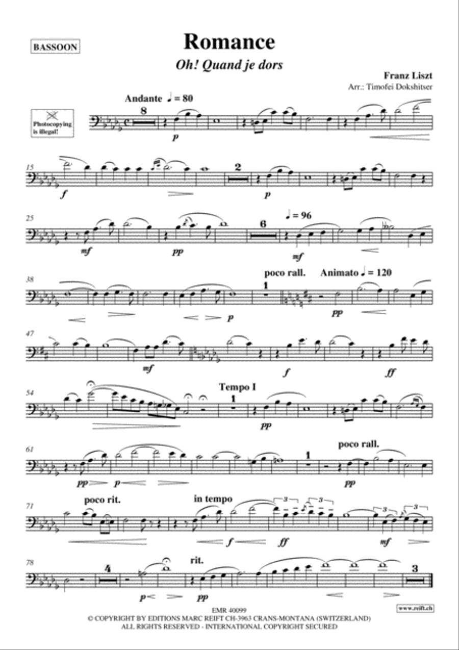 Romance Bassoon Solo scores gallery preview page 2