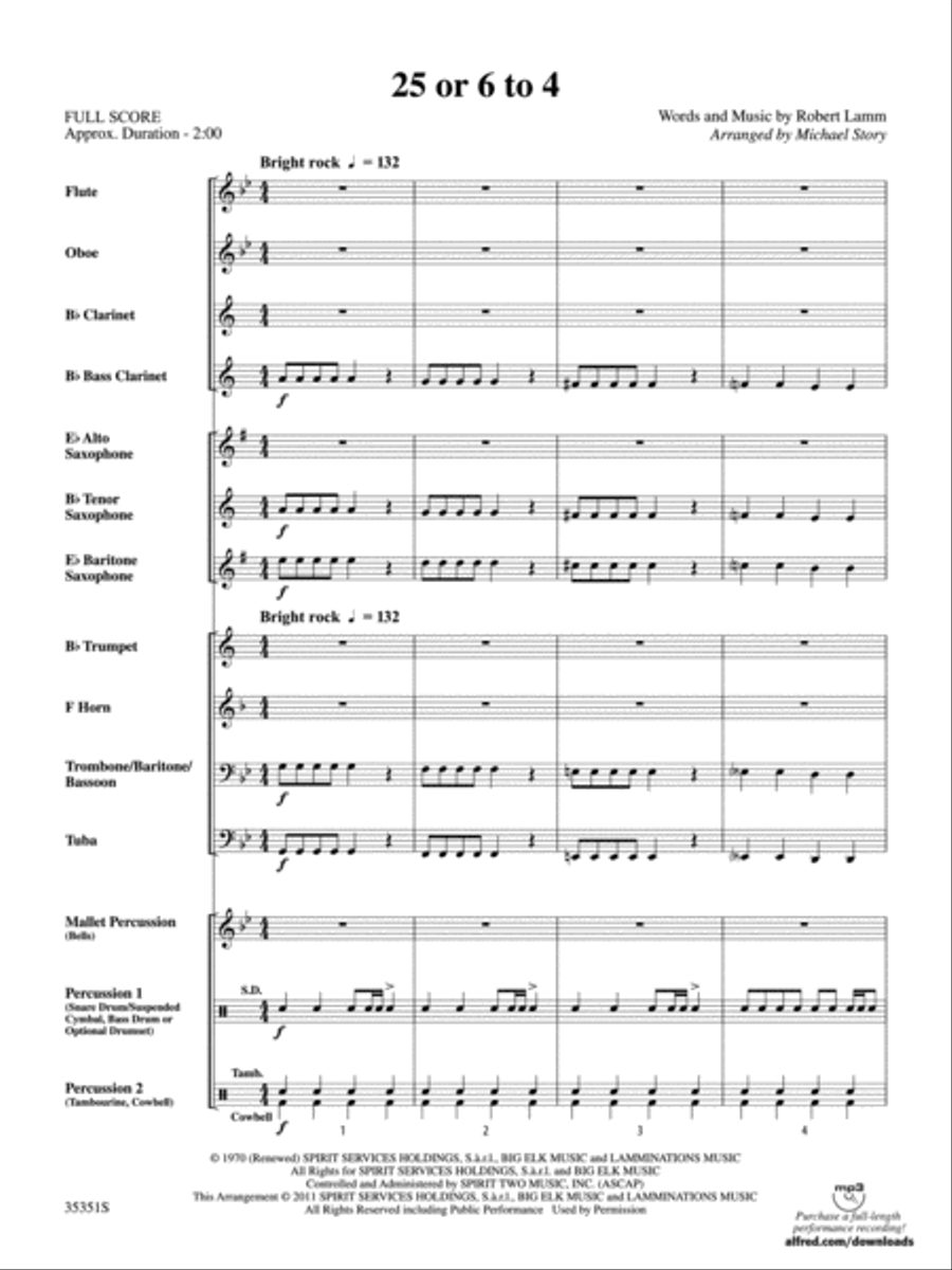 25 or 6 to 4 25 or 6 to 4 Concert Band scores gallery preview page 2
