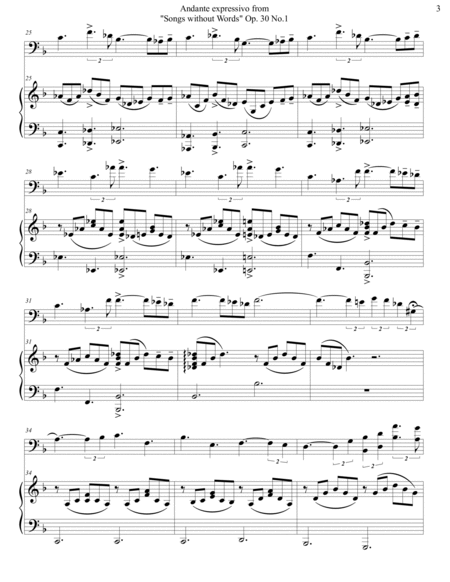 Andante expressivo from "Songs Without Words" Op.30 No.1 image number null
