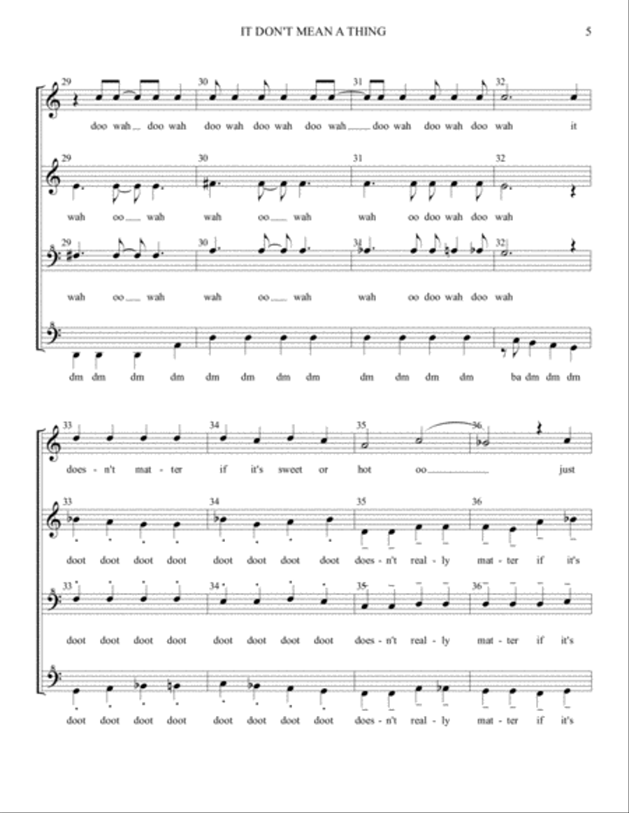 It Don't Mean A Thing (If It Ain't Got That Swing) SSAA scores gallery preview page 5