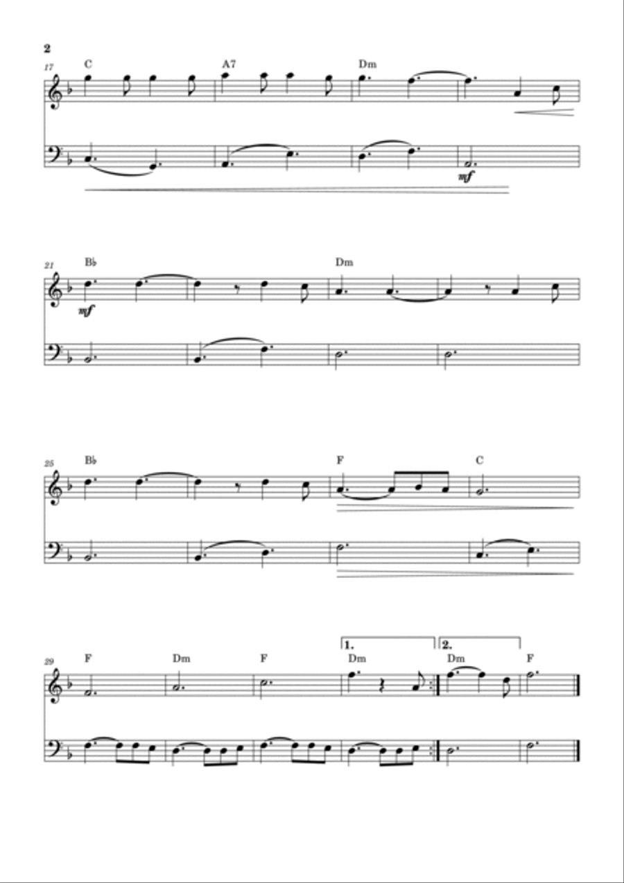 Hallelujah Trombone Duet scores gallery preview page 2