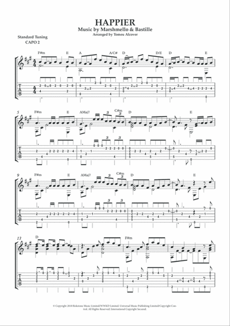 Happier Happier Electric Guitar scores gallery preview page 2
