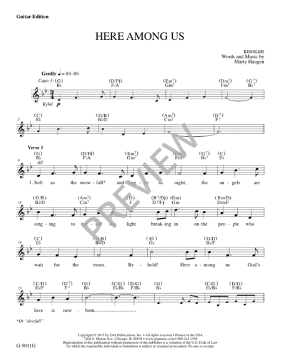 Here among Us - Guitar edition Guitar scores gallery preview page 2