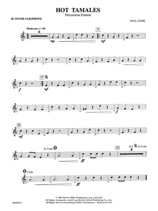 Hot Tamales (Percussion Feature): B-flat Tenor Saxophone