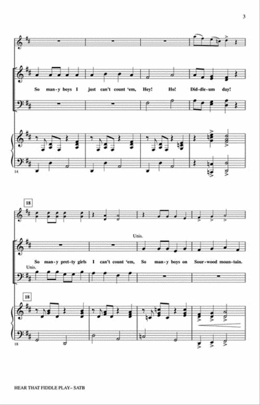 Hear That Fiddle Play 4-Part scores gallery preview page 3