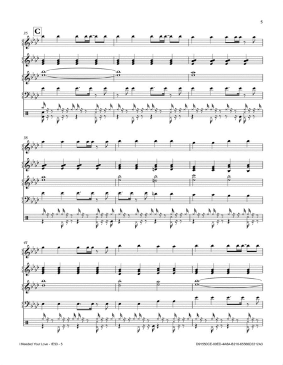 I Needed Your Love I Needed Your Love Small Ensemble scores gallery preview page 5