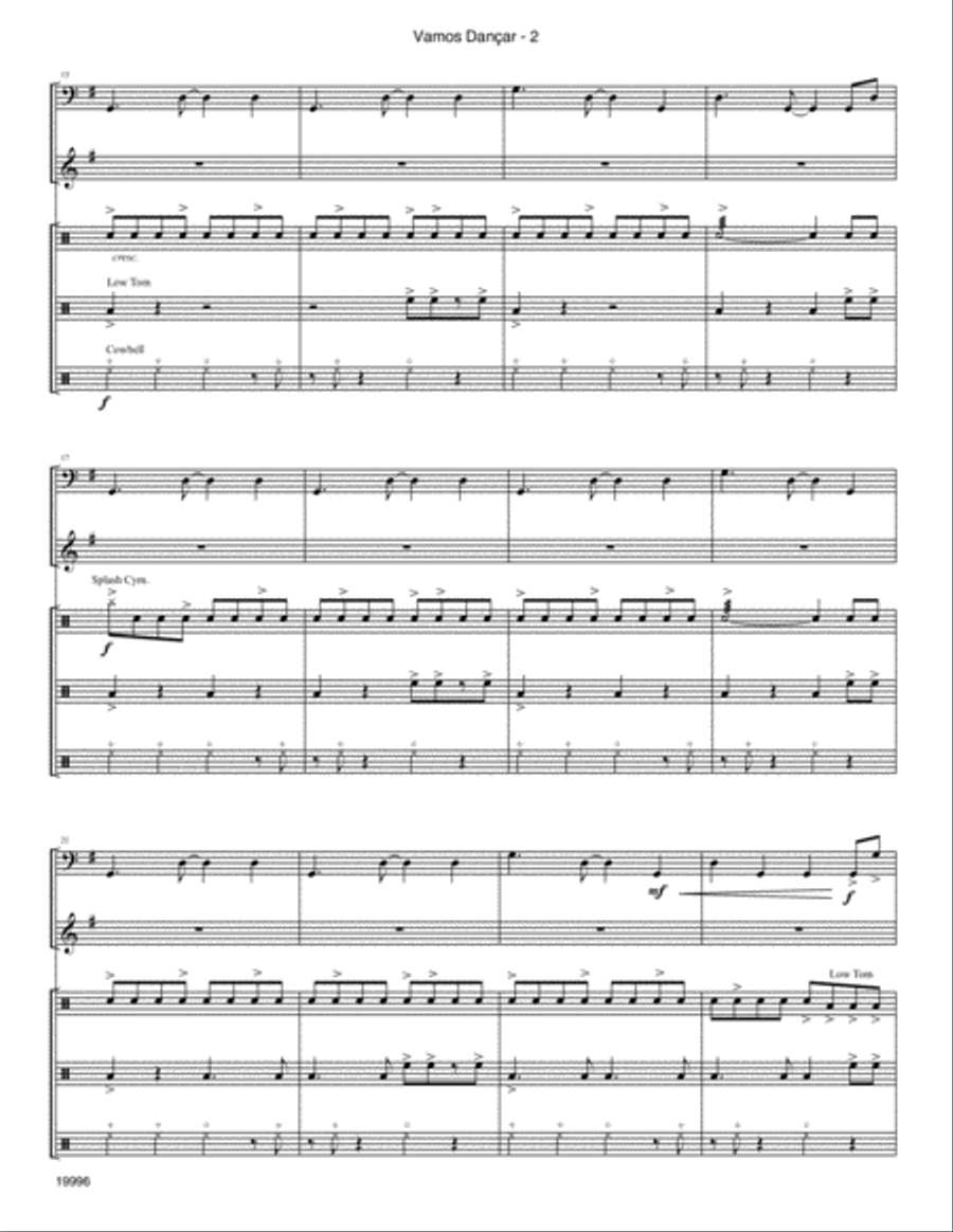 Vamos Dancar Vamos Dancar Percussion scores gallery preview page 3