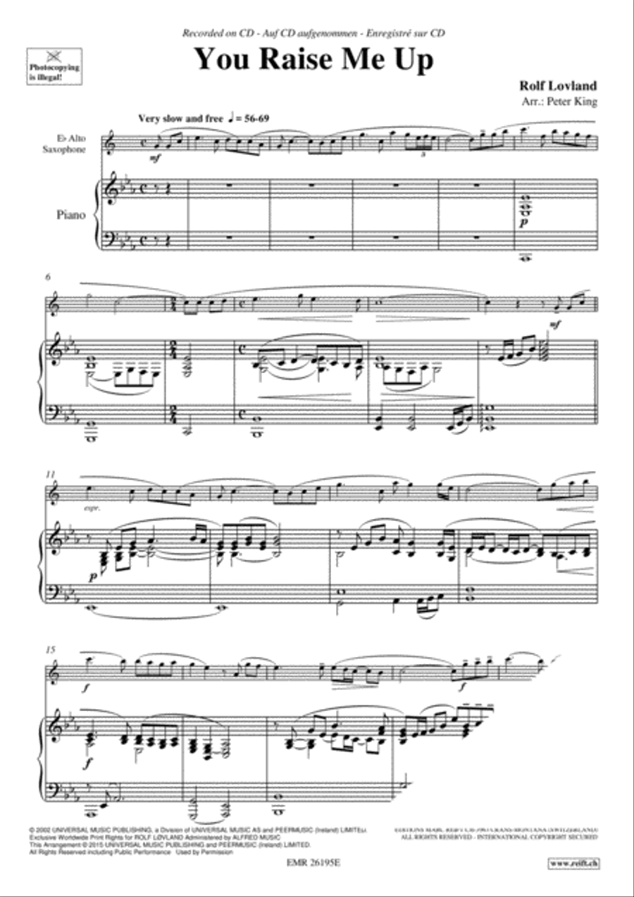 You Raise Me Up Alto Saxophone scores gallery preview page 3