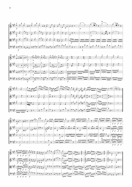 Mozart Symphony No.29, all mvts., for string quartet, CM012 image number null