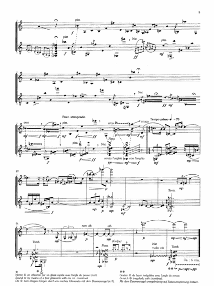 Pas de deux (vln / guit.) Violin scores gallery preview page 3