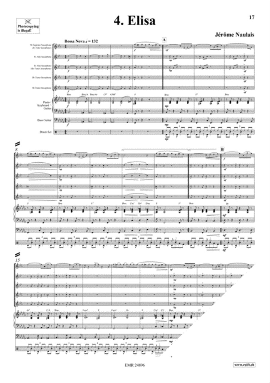 Play With Your Band Volume 2 Saxophone Quintet scores gallery preview page 7