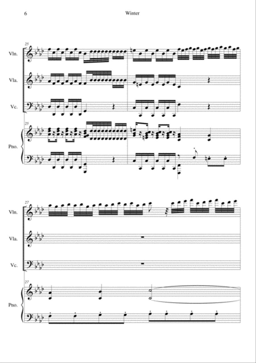 The Four Seasons - Winter 1st Movement Cello scores gallery preview page 6