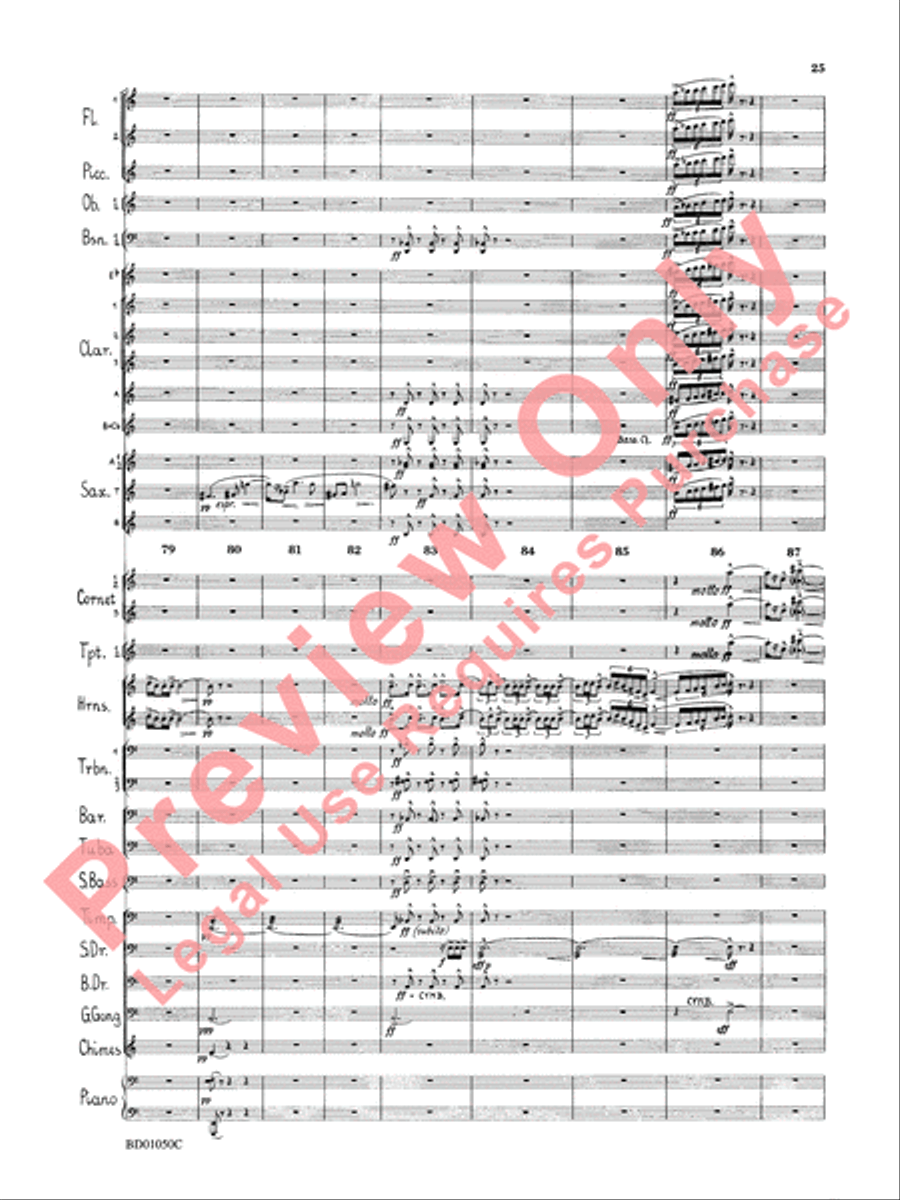 Trittico Concert Band scores gallery preview page 28