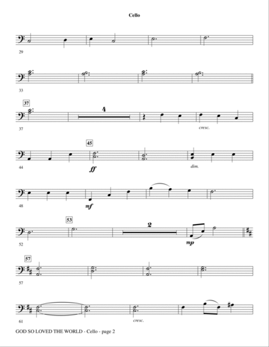 God So Loved The World Chamber Orchestra - Cello Chamber Orchestra scores gallery preview page 2
