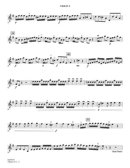 Allegro in G - Violin 2