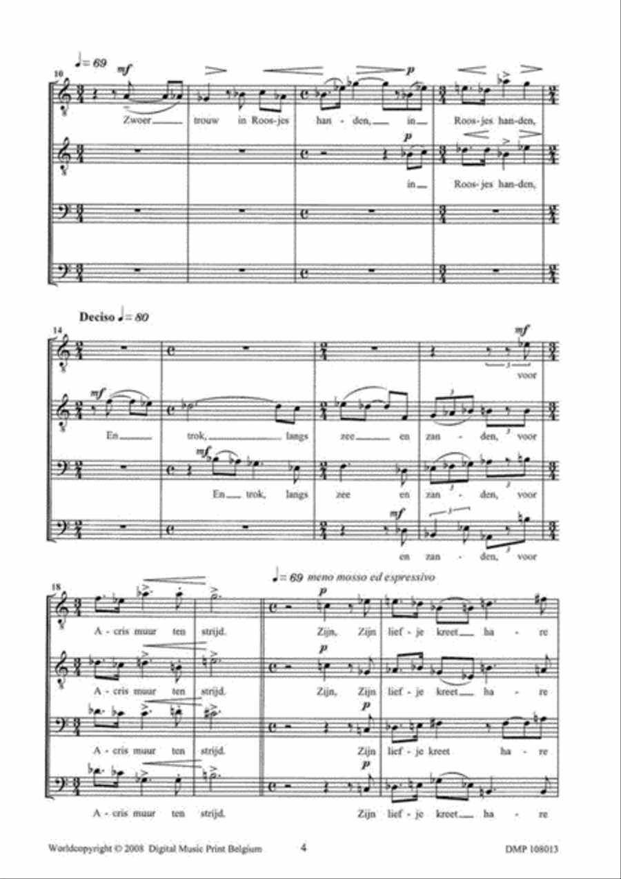 Roosje Roosje Unison Choir scores gallery preview page 3