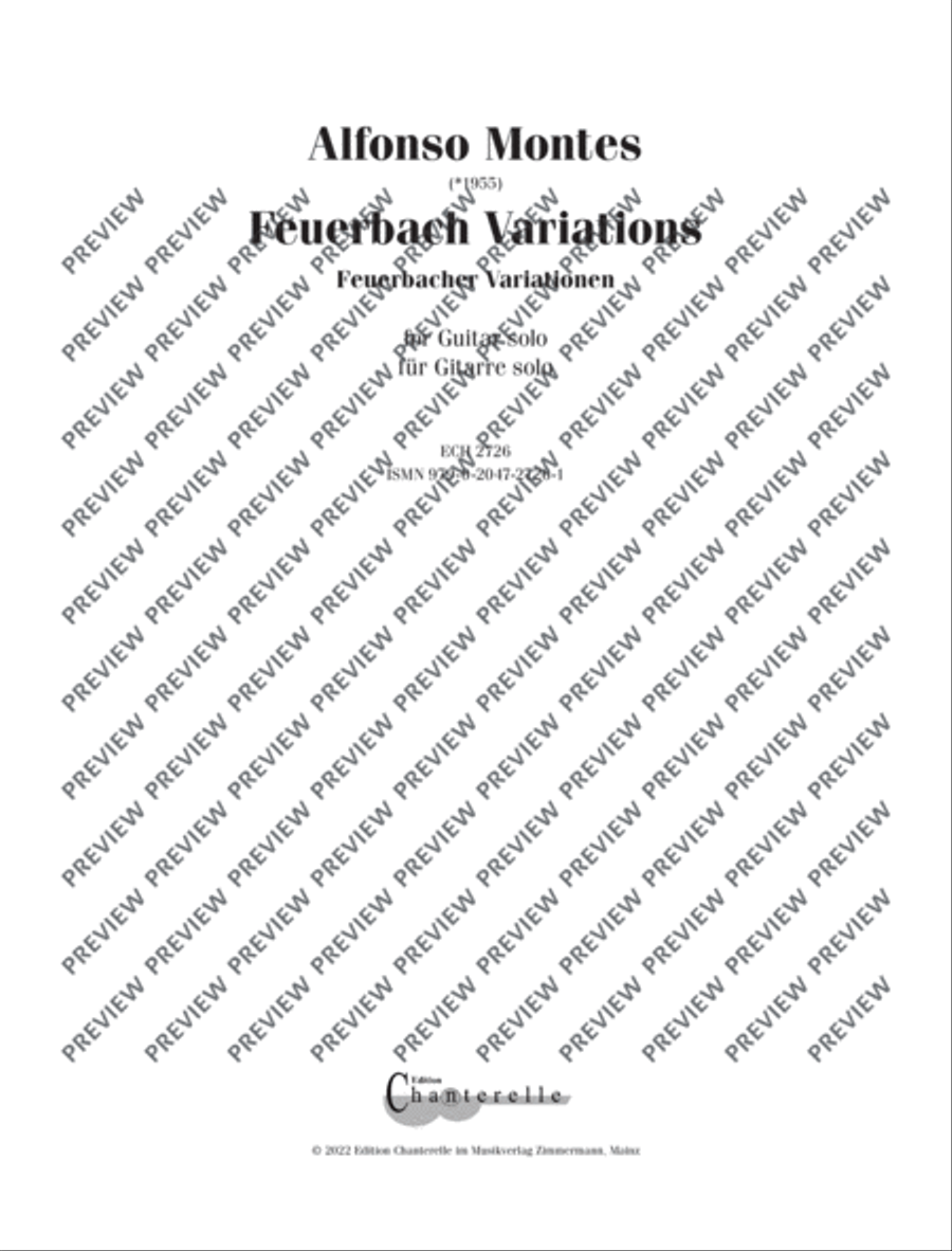 Feuerbach Variations Classical Guitar scores gallery preview page 2