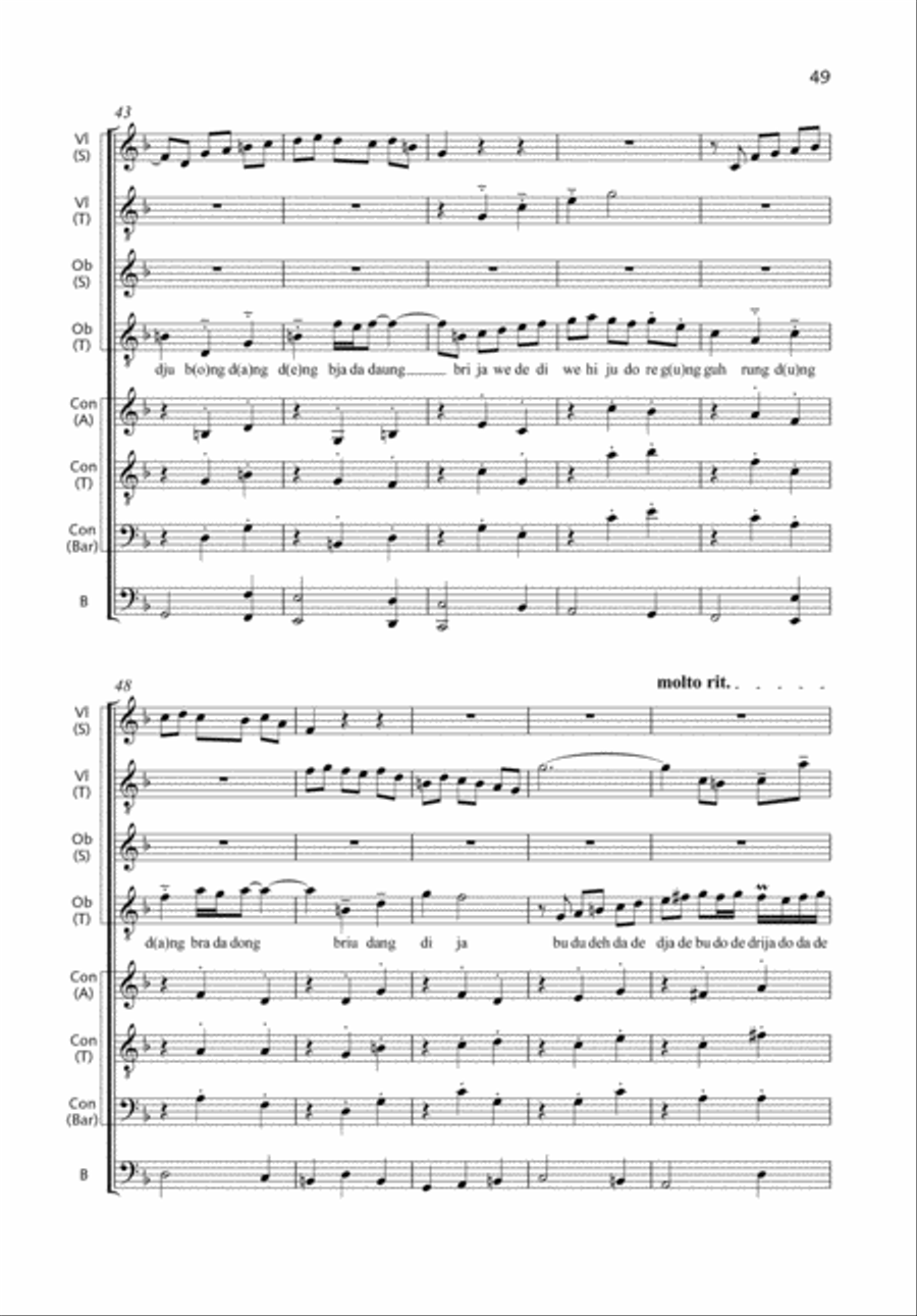 Konzert für Oboe und Violine (Adagio) Mixed Choir scores gallery preview page 5