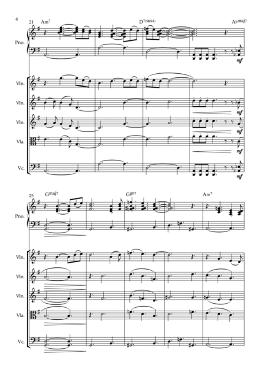 If I Ain't Got You Piano Quintet scores gallery preview page 4