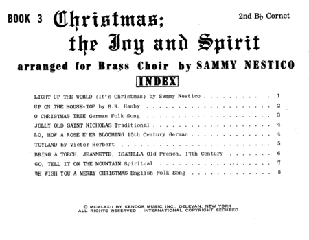 Christmas; The Joy & Spirit - Book 3/2nd Cornet