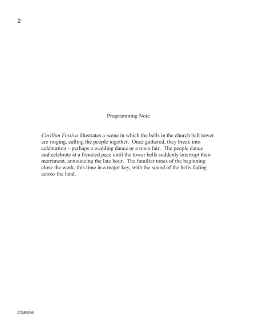 Carillon Festiva Handbell Choir scores gallery preview page 2