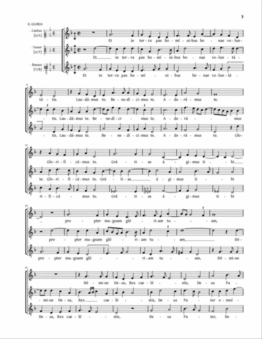 Missa prima a 3 (Asola) - SAT, SAB, STT, STB, AAT, AAB, ATT, or ATB STB scores gallery preview page 3