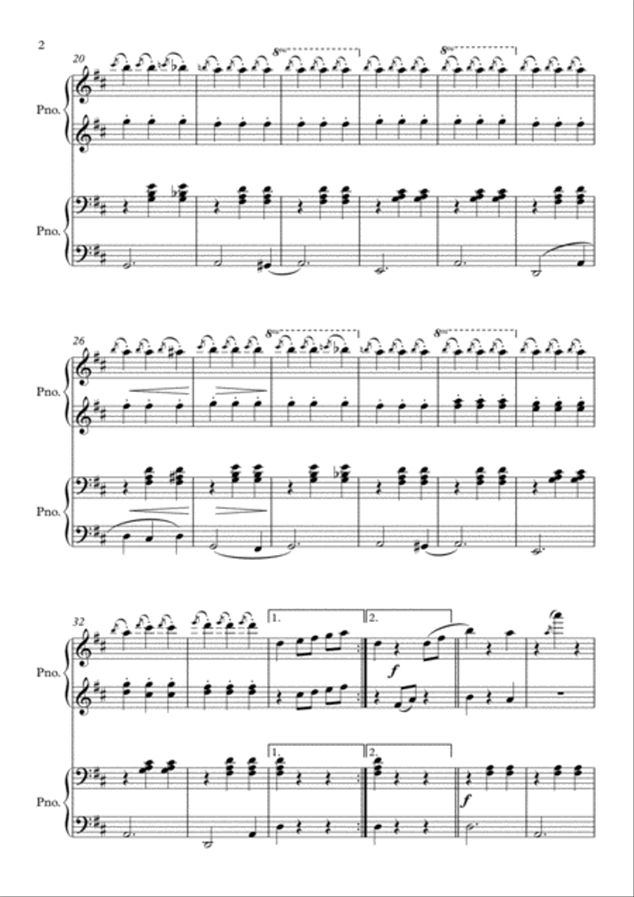 Skaters' Waltz, Theme 2 Piano scores gallery preview page 2