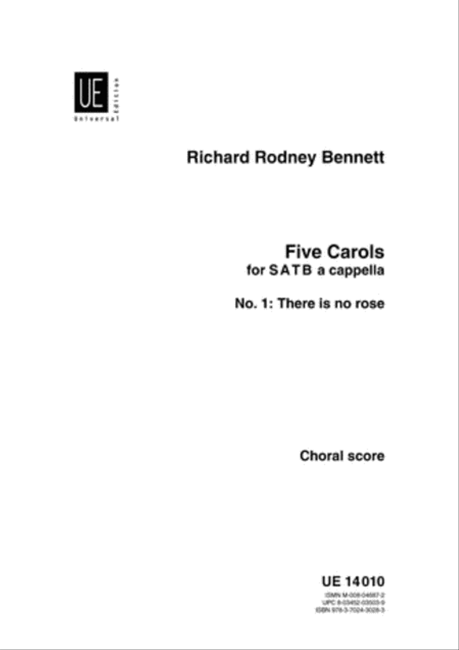 There Is No Rose, 5 Carols, 1 Choir scores gallery preview page 1