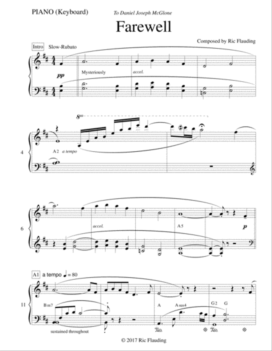 Farewell (Piano) Piano Solo scores gallery preview page 2