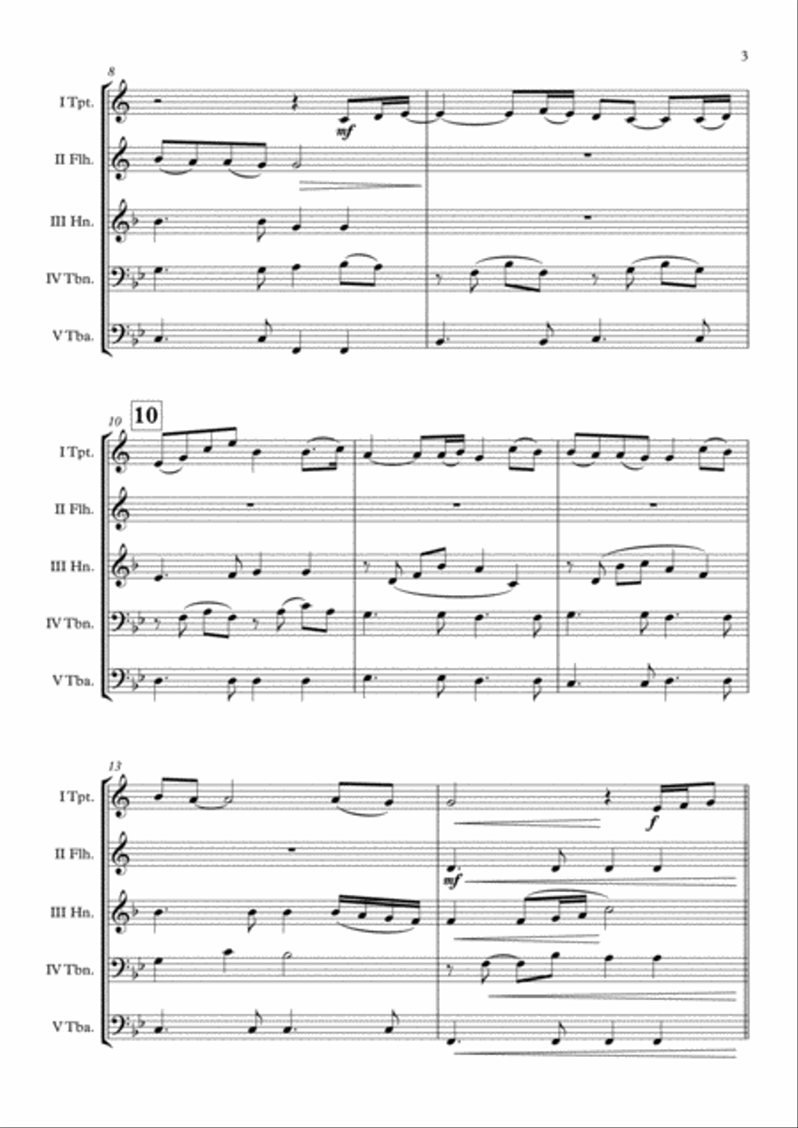 Happy New Year Happy New Year Brass Quintet scores gallery preview page 4