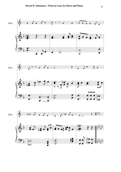 David Warin Solomons: Petticoat Lane for F horn and piano