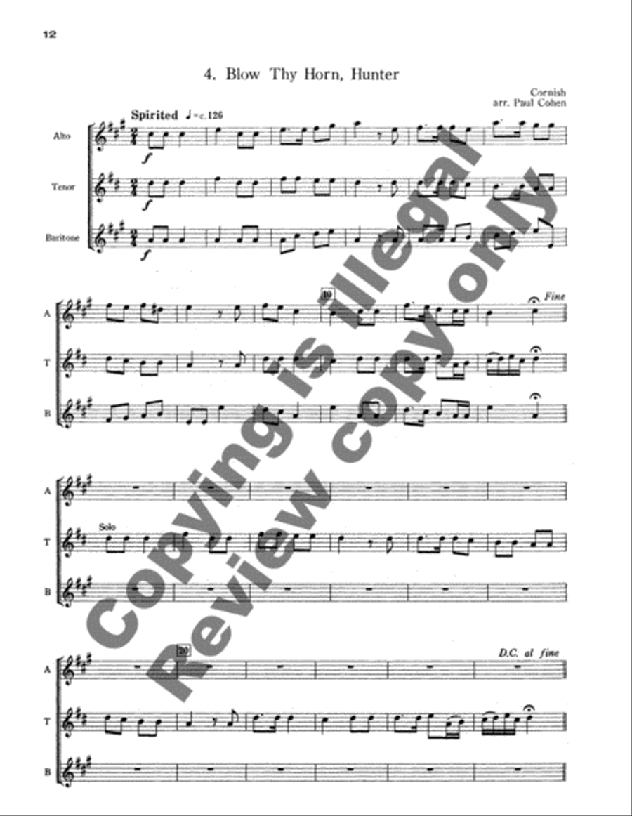 Renaissance Book Saxophone Quartet scores gallery preview page 11