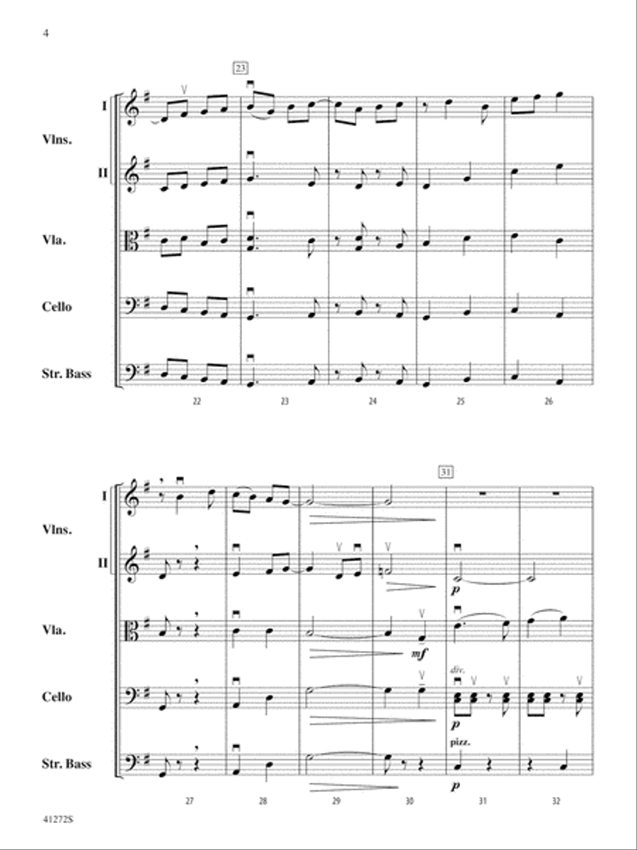 Westridge Overture: Score String Orchestra scores gallery preview page 4