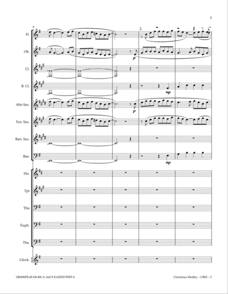 Christmas Medley Christmas Medley Concert Band scores gallery preview page 6