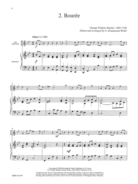 Baroque Music for Solo Instrument & Keyboard, Set V