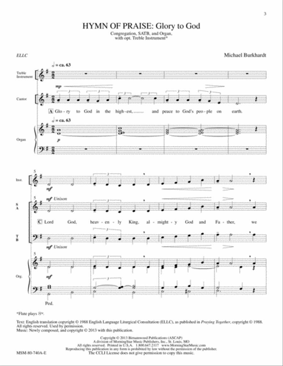 Missa St. Andrew Choir scores gallery preview page 3