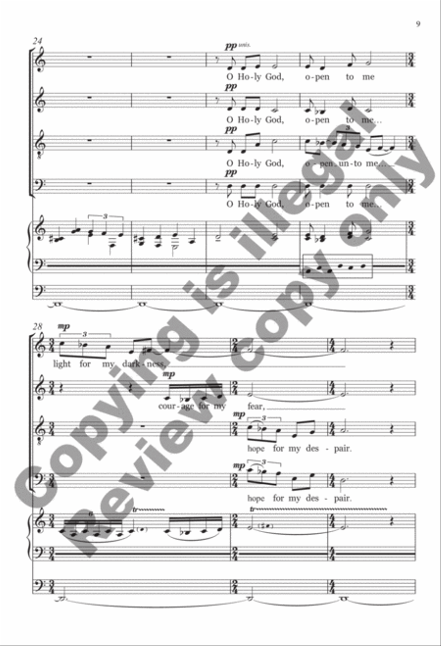 Selected Sacred Choral Works of Julian Wachner, Volume 1 4-Part scores gallery preview page 9