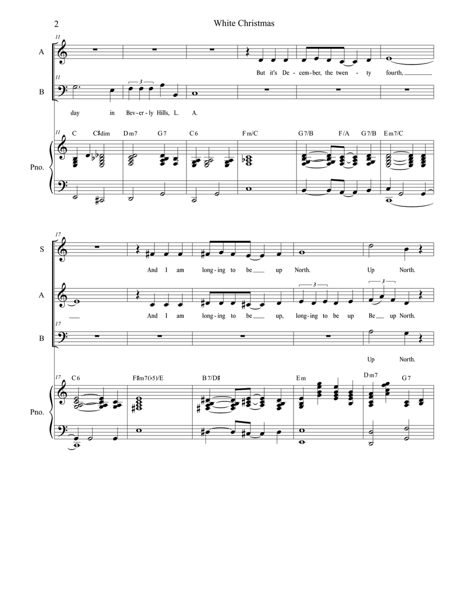 White Christmas 3-Part scores gallery preview page 2