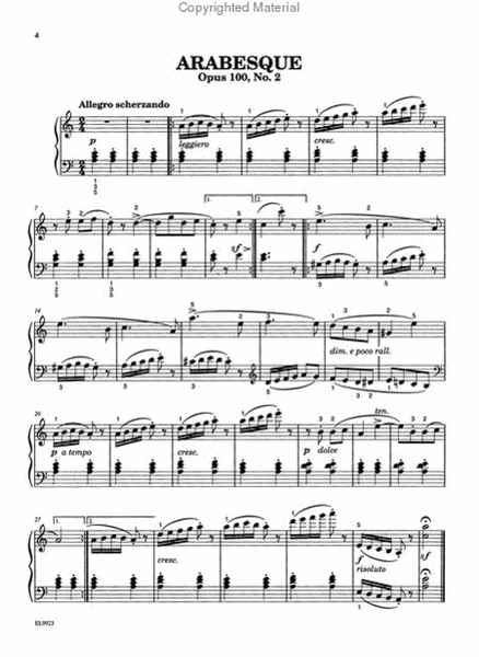 Selections from Burgmüller Studies, Op. 100 and 109