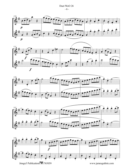 Beethoven: Duet WoO 26 for Piccolo & Flute image number null