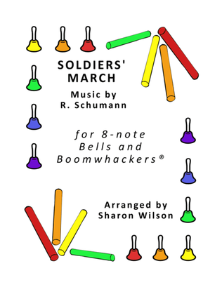 Soldiers' March for 8-note Bells and Boomwhackers® (with Black and White Notes)