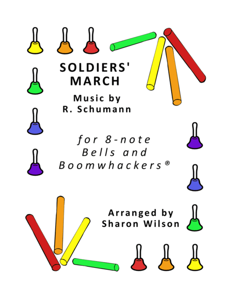Soldiers' March for 8-note Bells and Boomwhackers® (with Black and White Notes) image number null