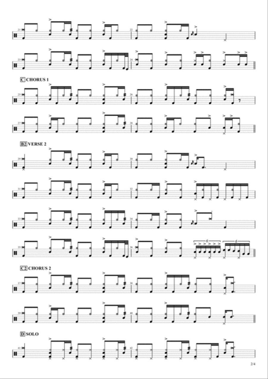 Shout At The Devil Drum Set scores gallery preview page 2