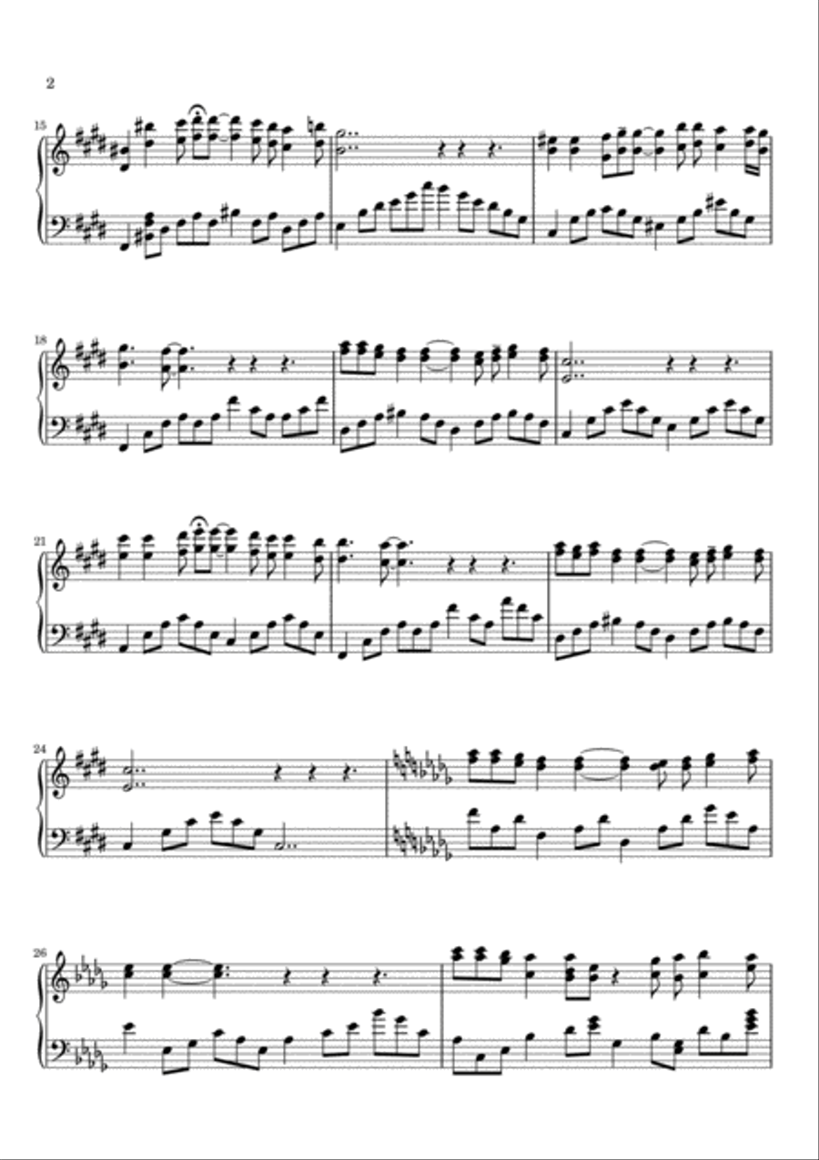 Autumn Flowers Autumn Flowers Piano Solo scores gallery preview page 2